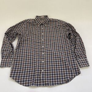 Peter Millar Shirt‎ Mens Large Button Up Performance Long Sleeve Plaid